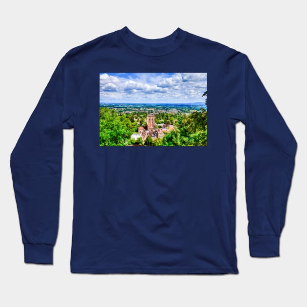 Great Malvern Priory in Malvern, Worcestershire, England Long Sleeve T-Shirt by tommysphotos